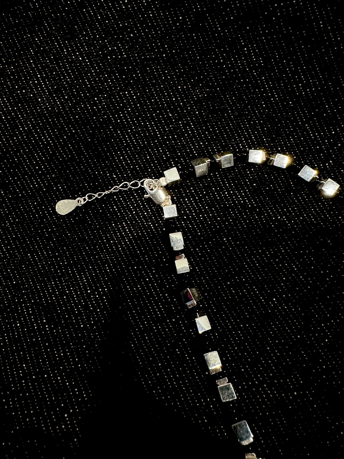 925 SQUARE BEADS NECKLACE