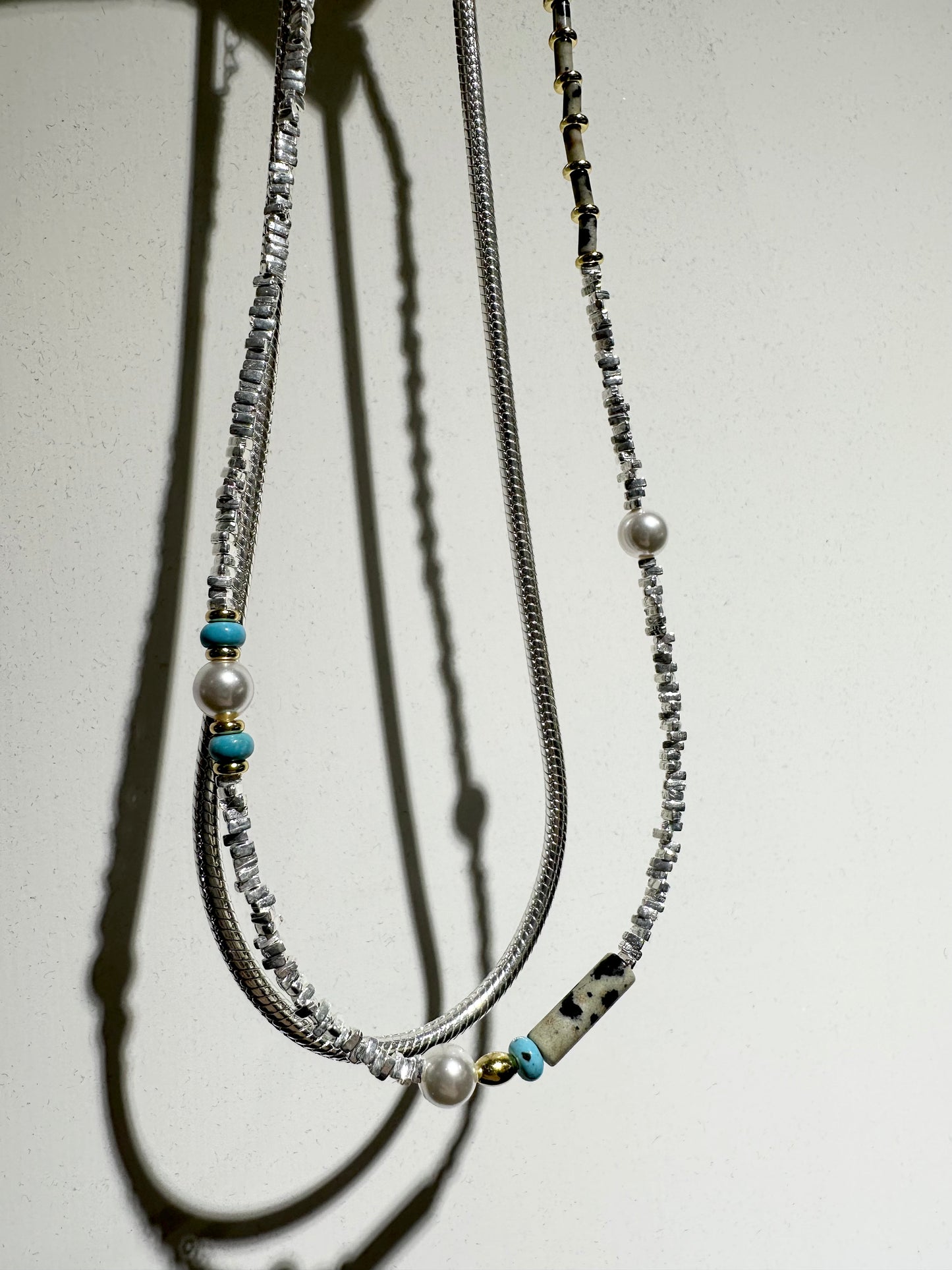 925 VARIOUS STONE NECKLACE