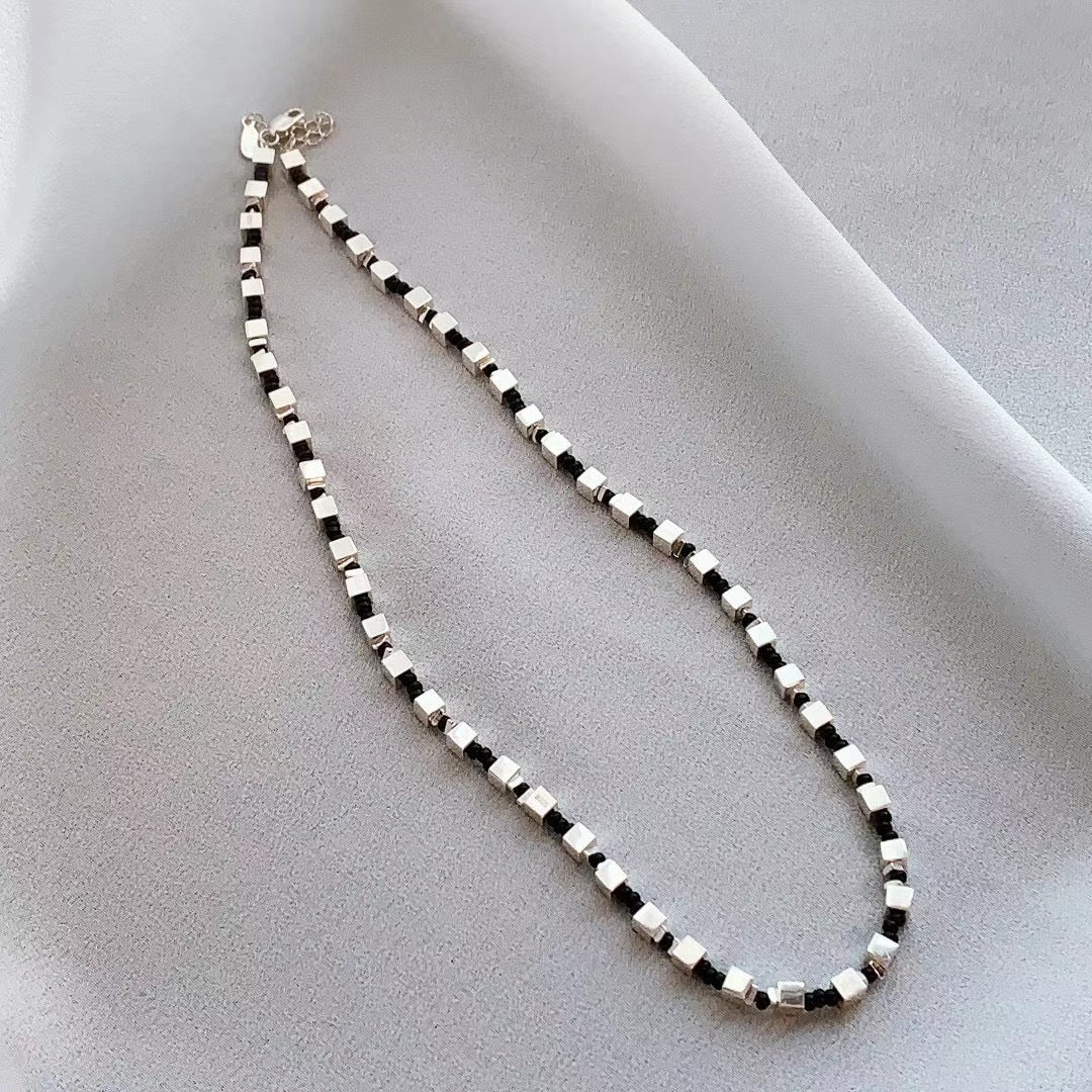 925 SQUARE BEADS NECKLACE