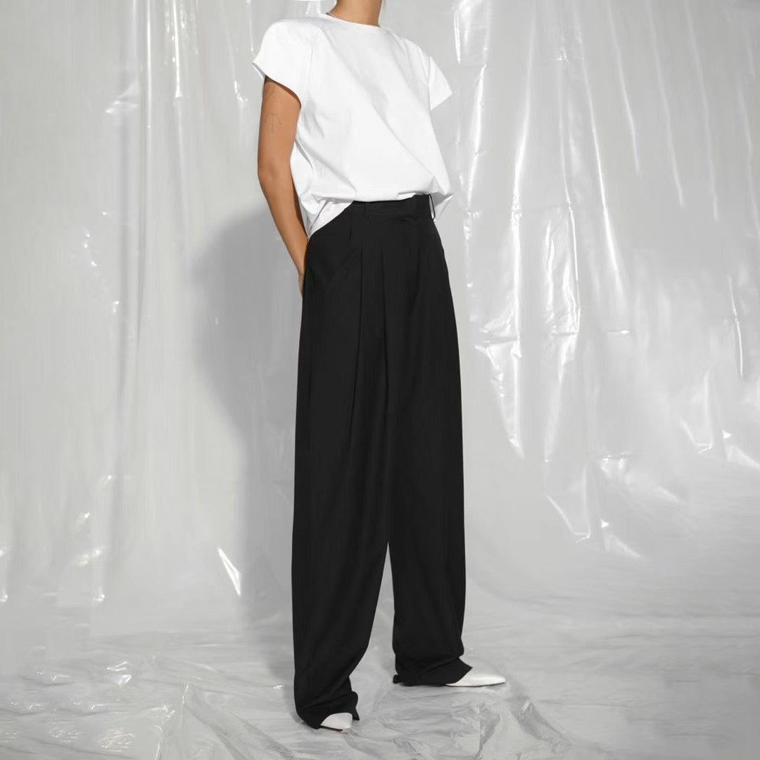 HIGH WAIST THIN TEXTURE TROUSER