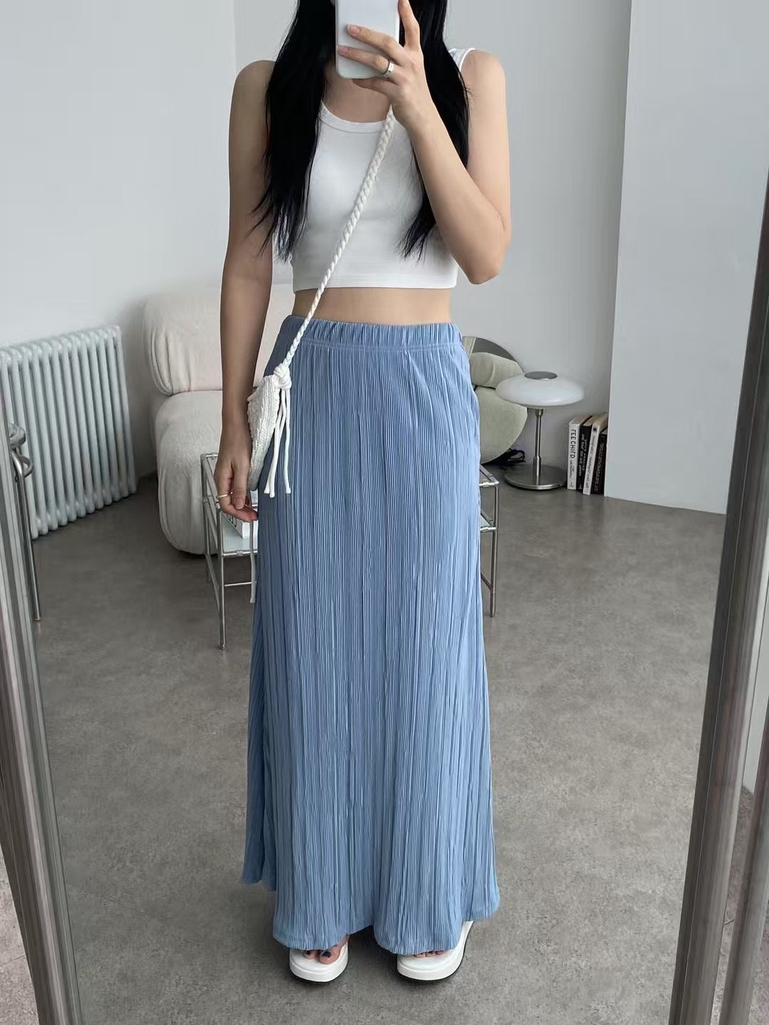 STRETCHY RIBBED SKIRT