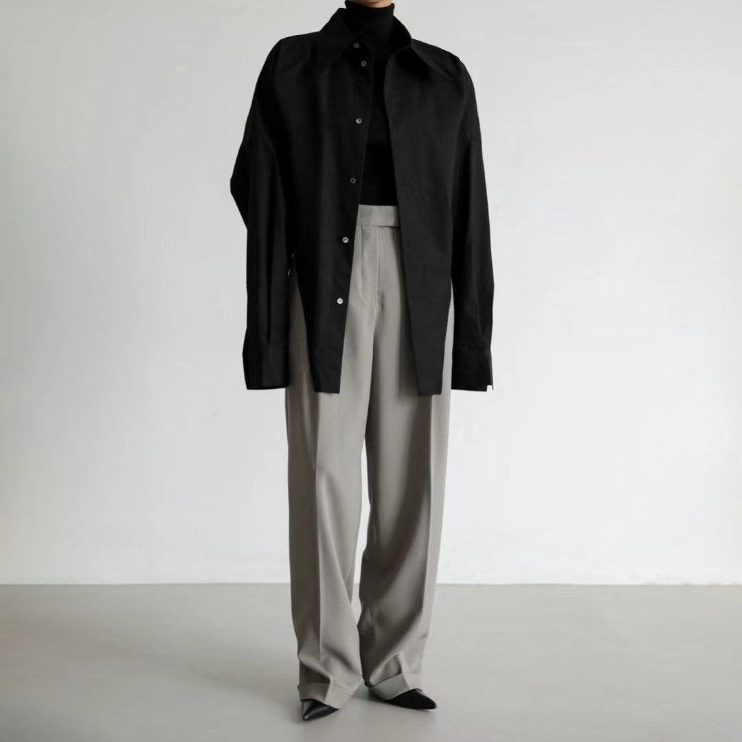 V SHAPE OVERSIZE SHIRT