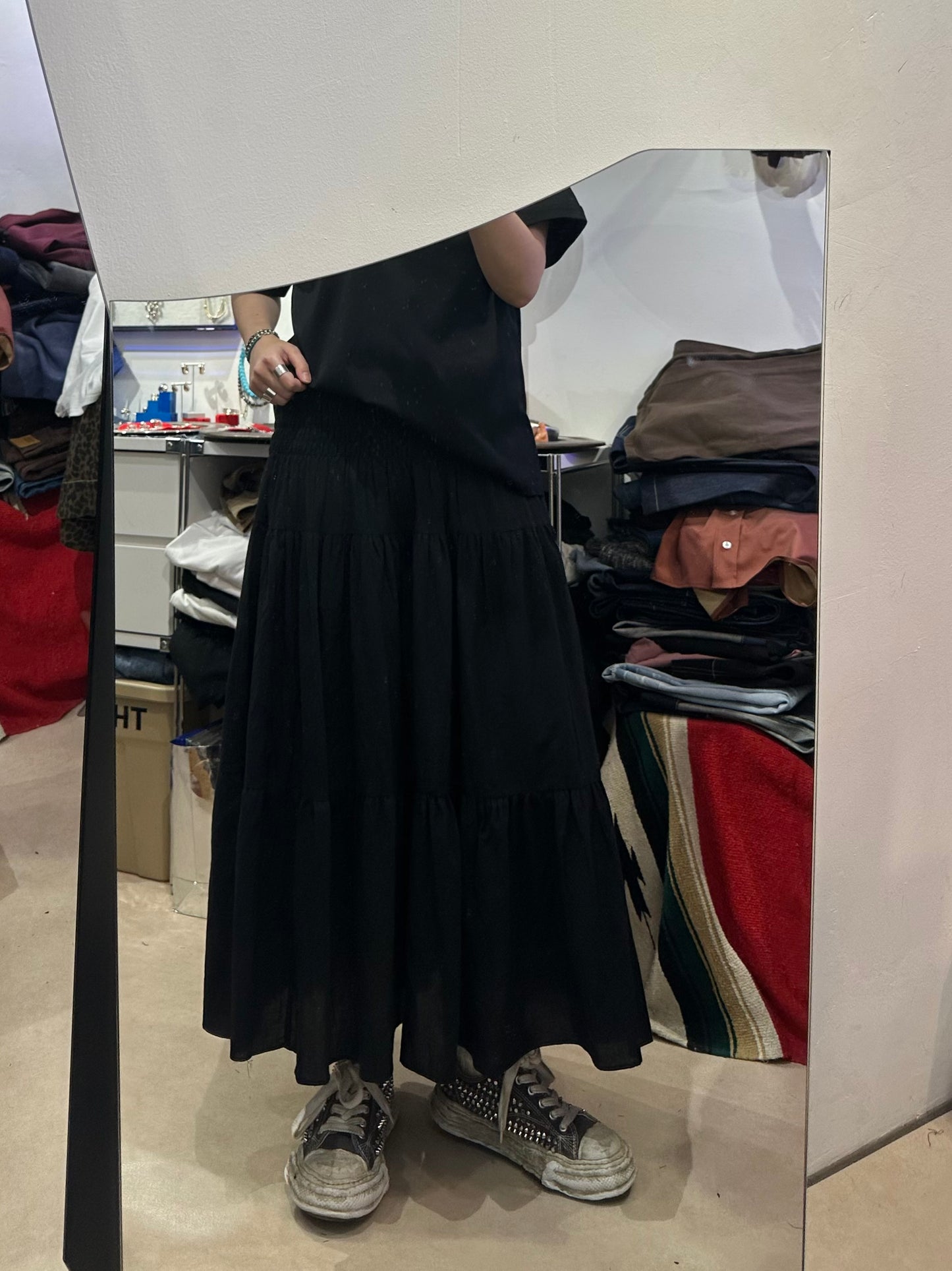 2WAY RUCH TIERED SKIRT