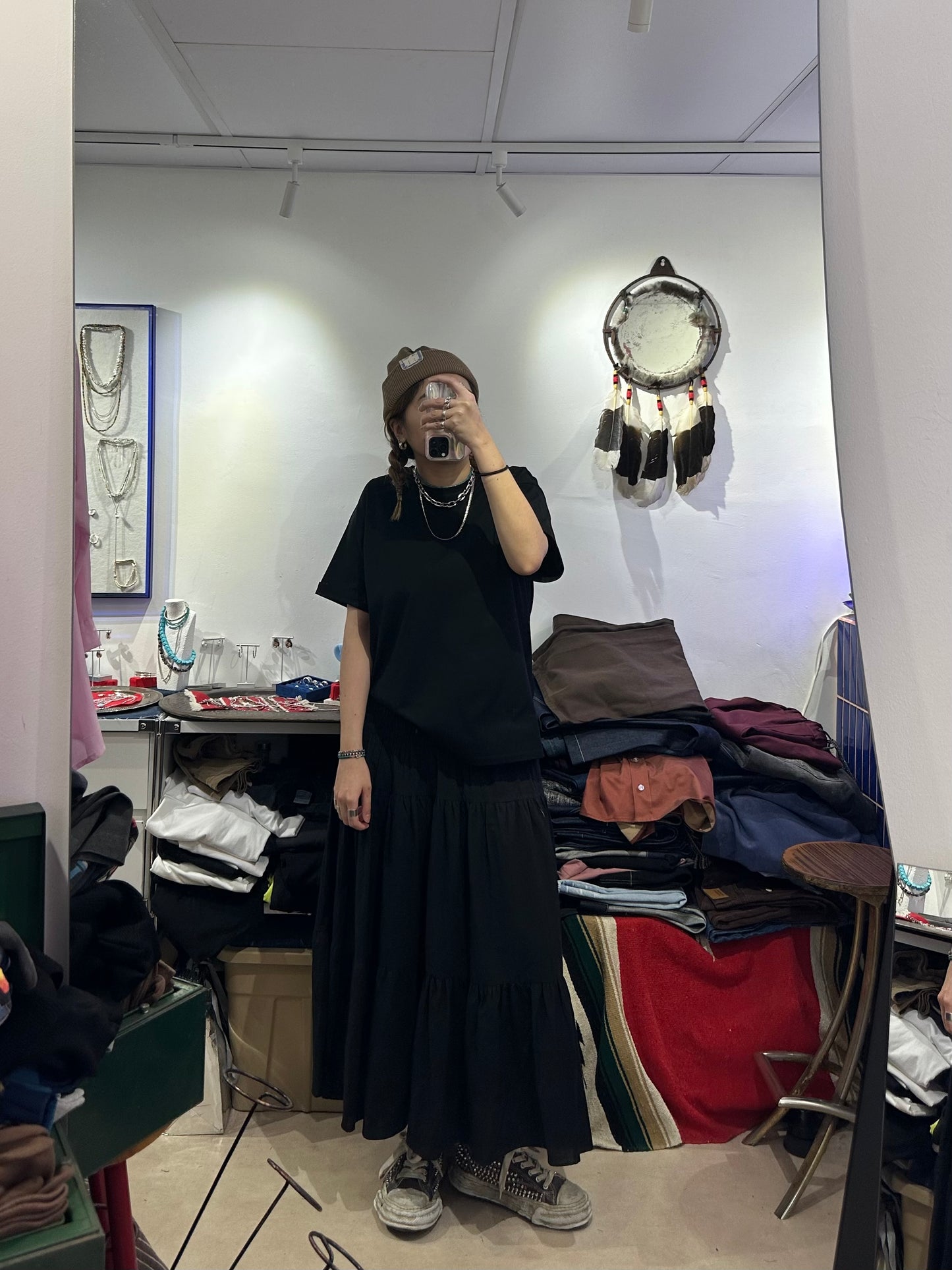 2WAY RUCH TIERED SKIRT