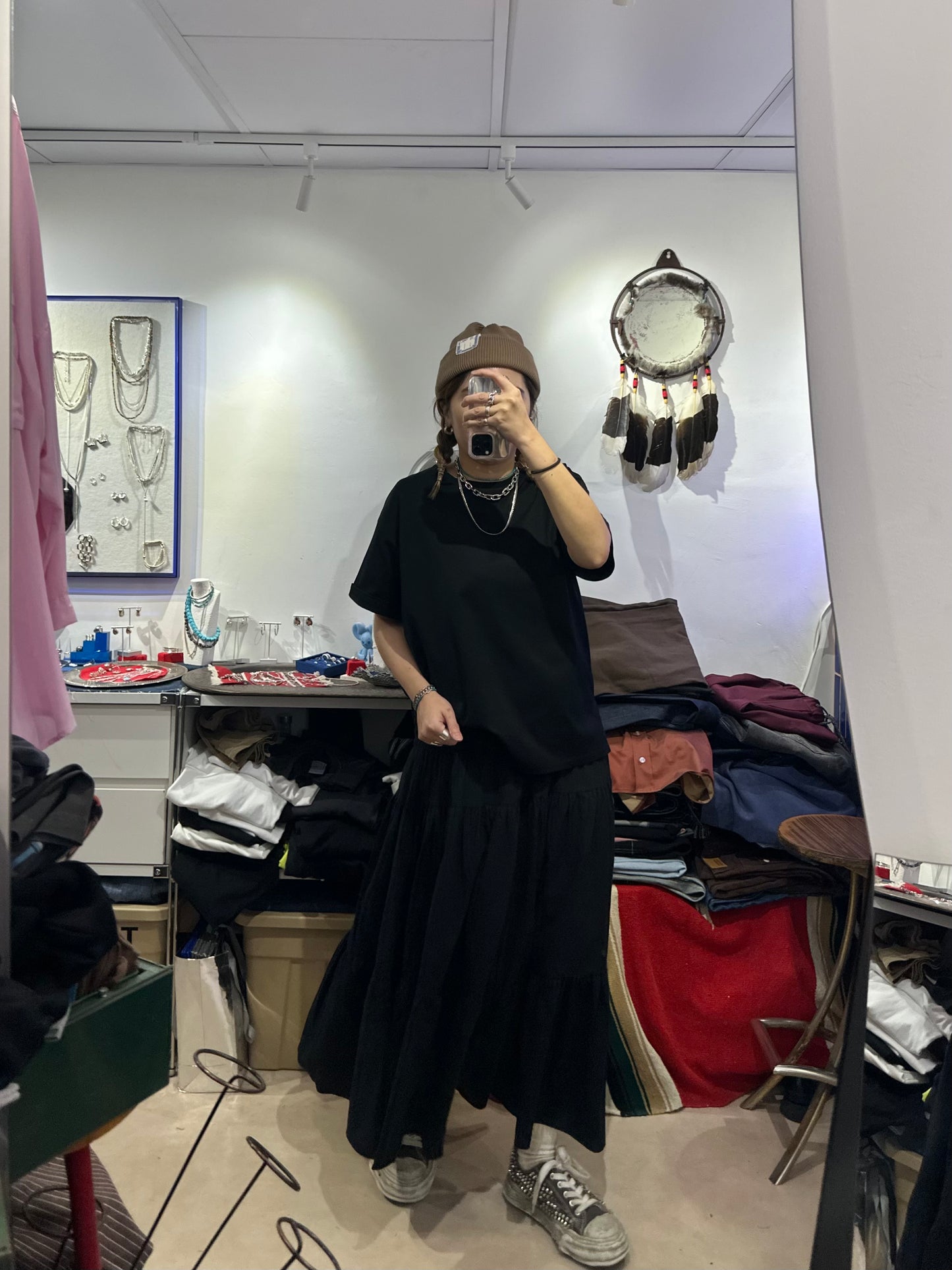 2WAY RUCH TIERED SKIRT