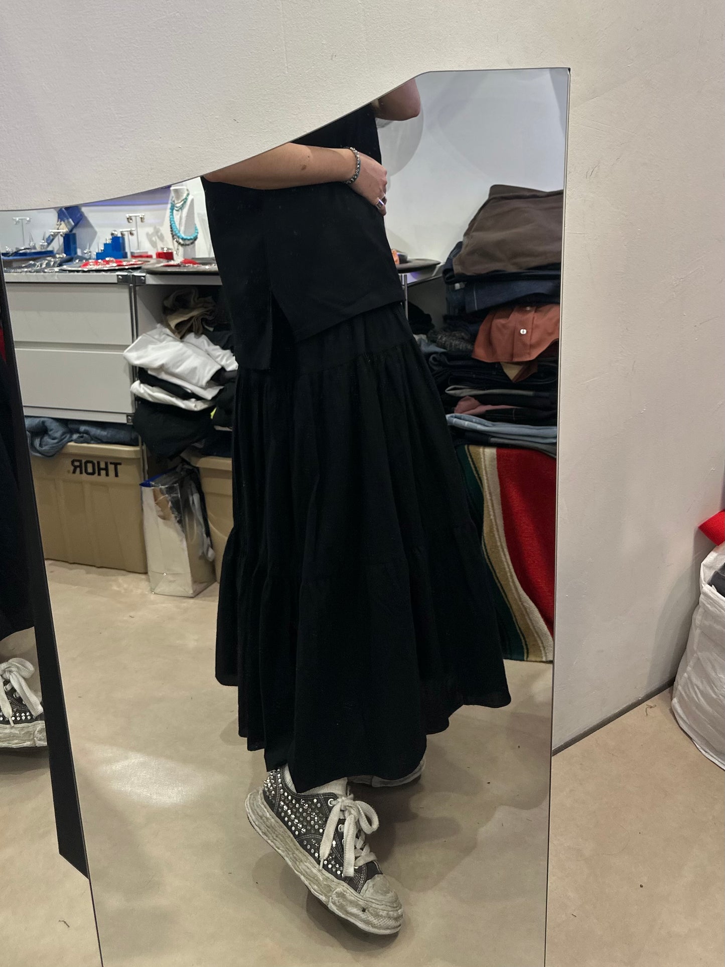 2WAY RUCH TIERED SKIRT
