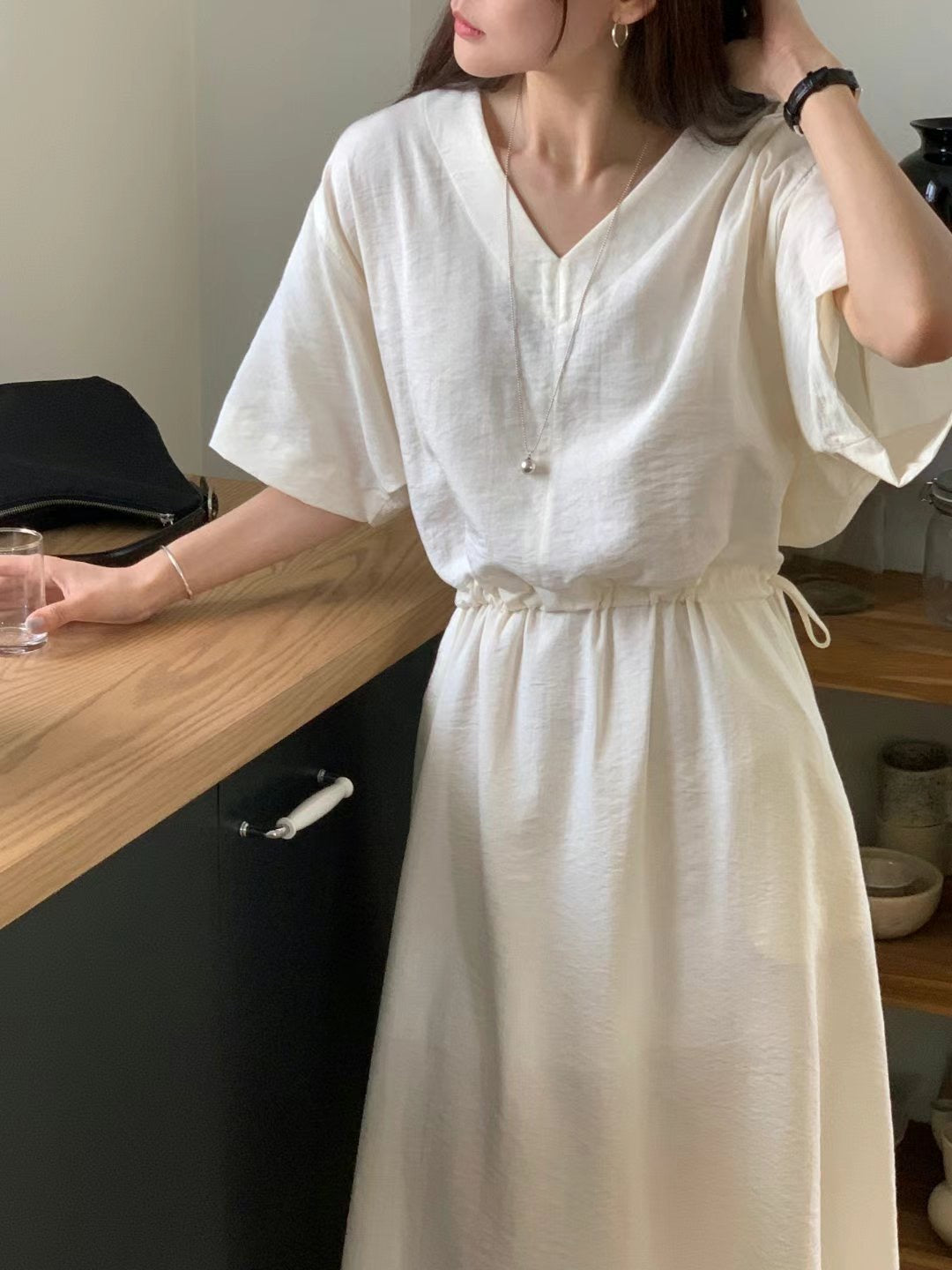 CASUAL CHARM MIDI DRESS