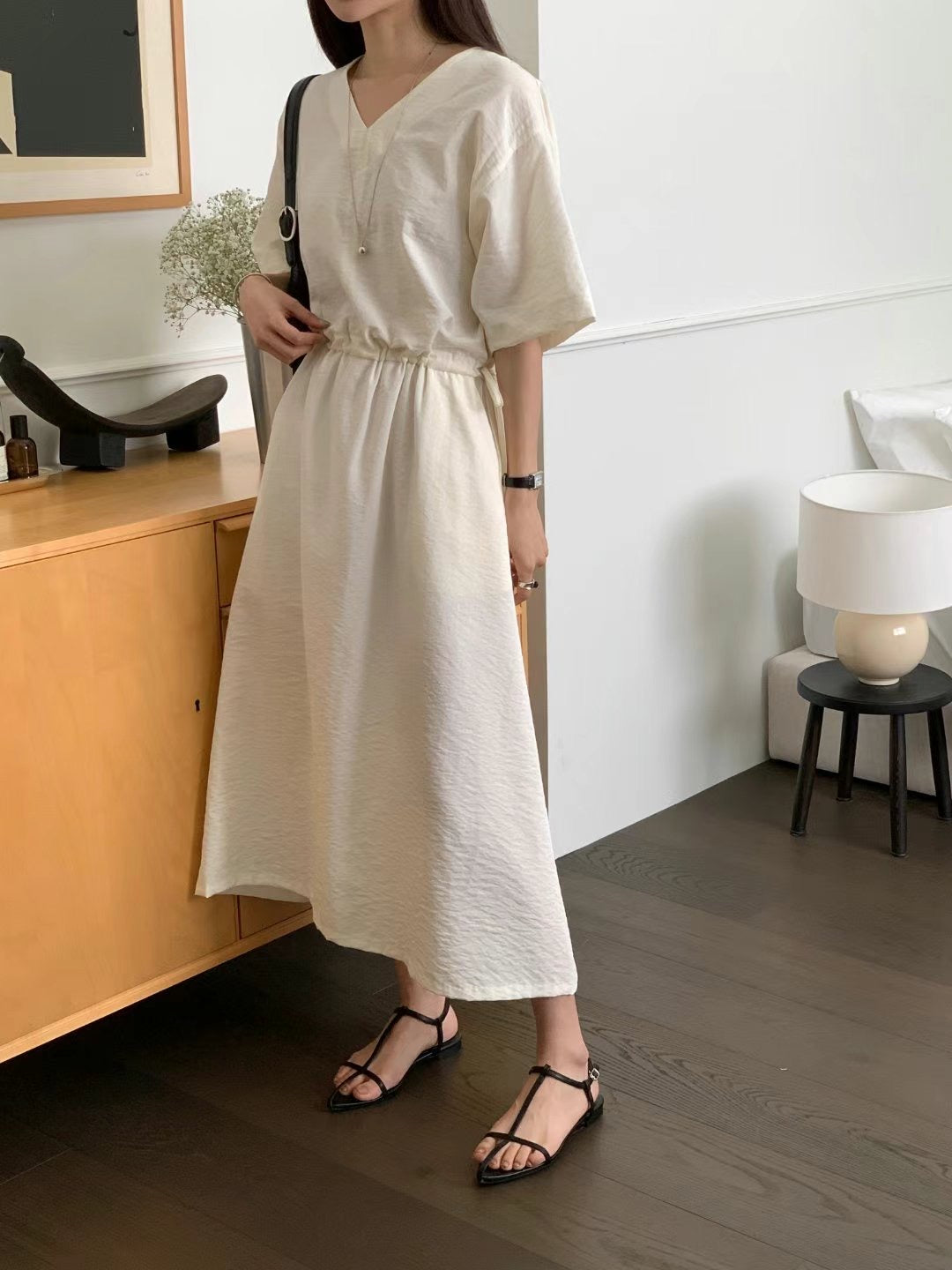 CASUAL CHARM MIDI DRESS