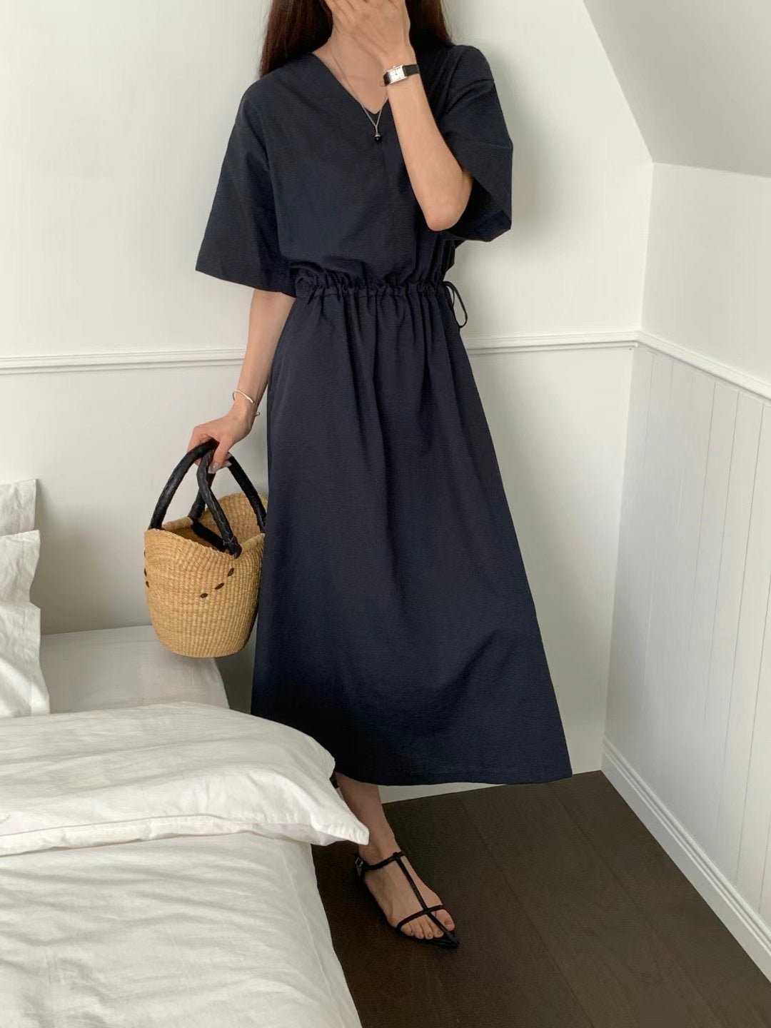 CASUAL CHARM MIDI DRESS
