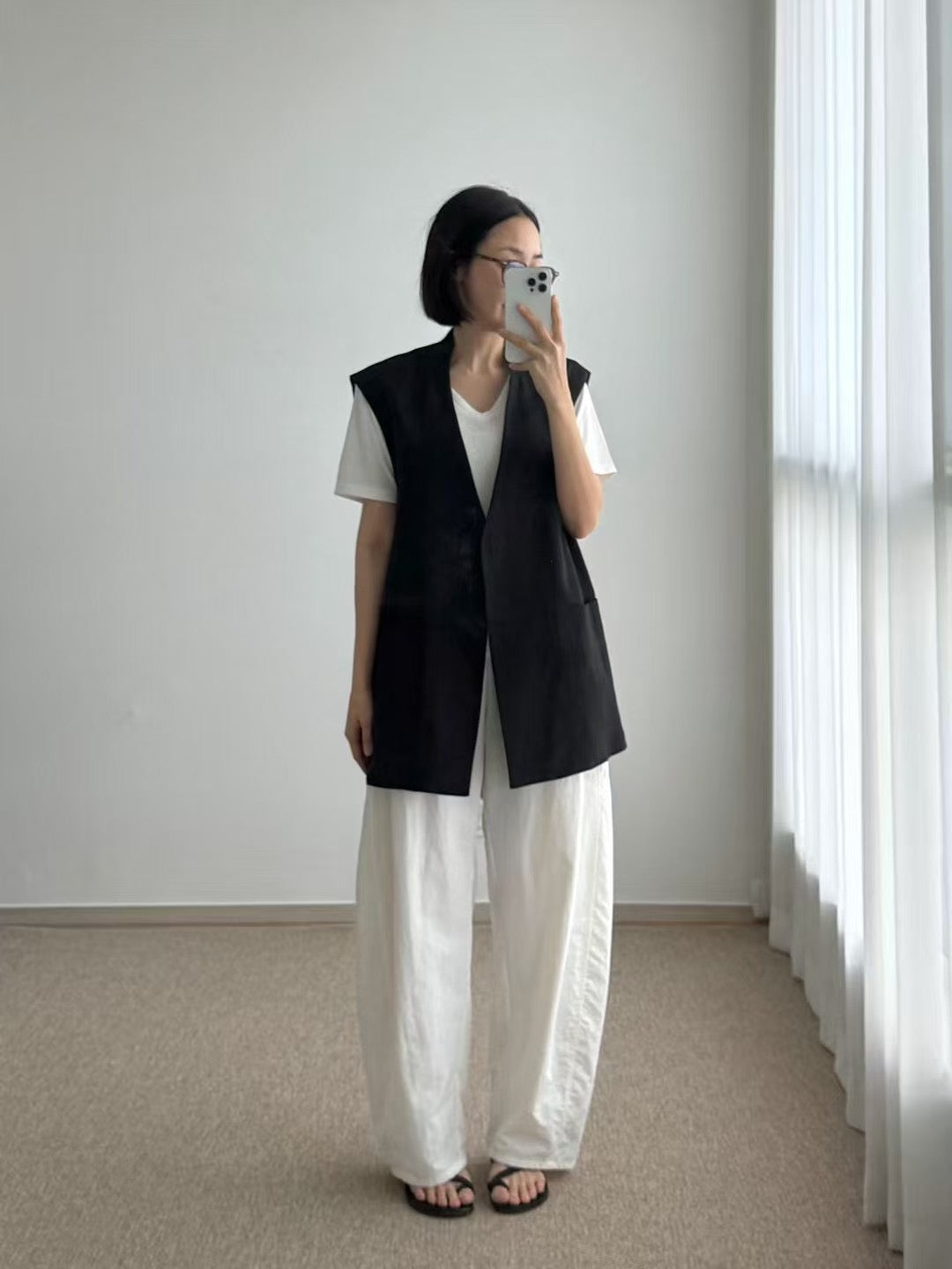 BREEZY LINEN BLAZER VEST