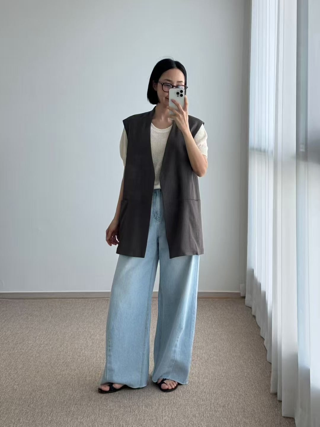 BREEZY LINEN BLAZER VEST