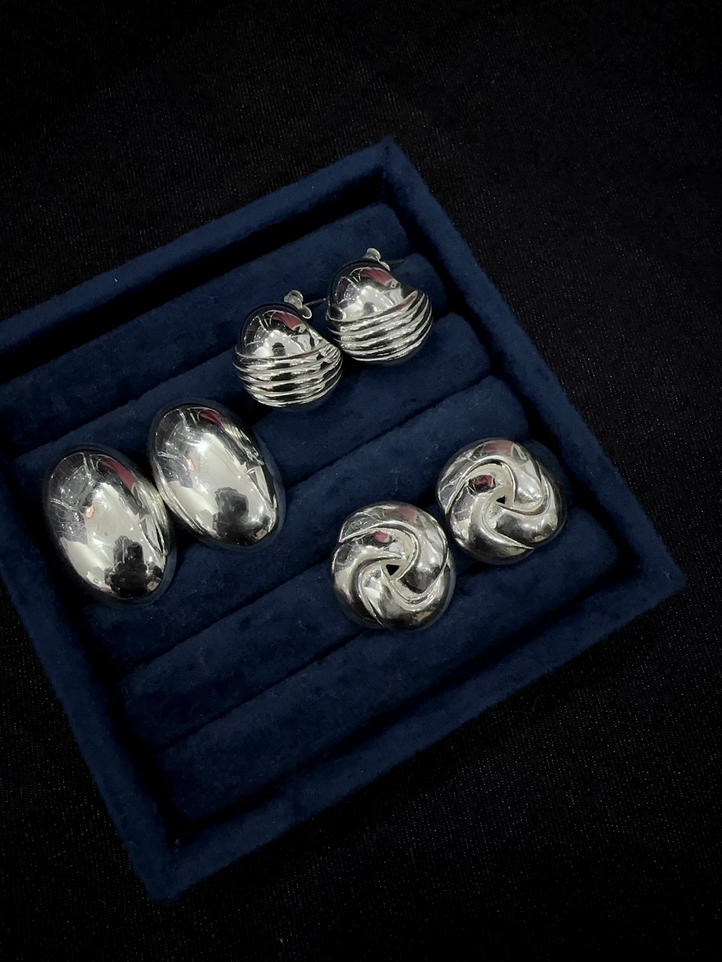 925 POLISHED OVAL EARRINGS