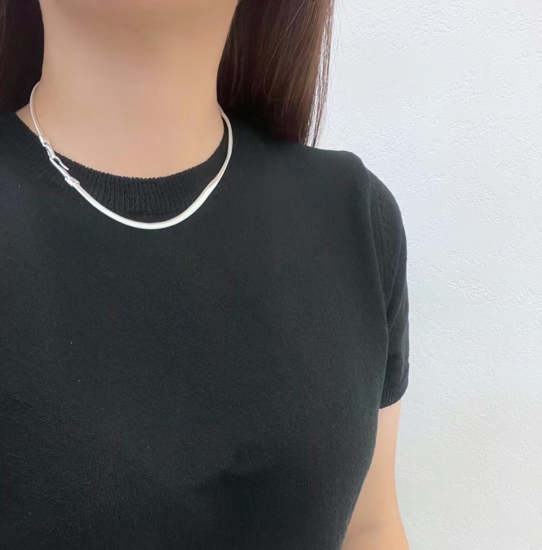 925 ROUND HERRINGBONE CHAIN NECKLACE