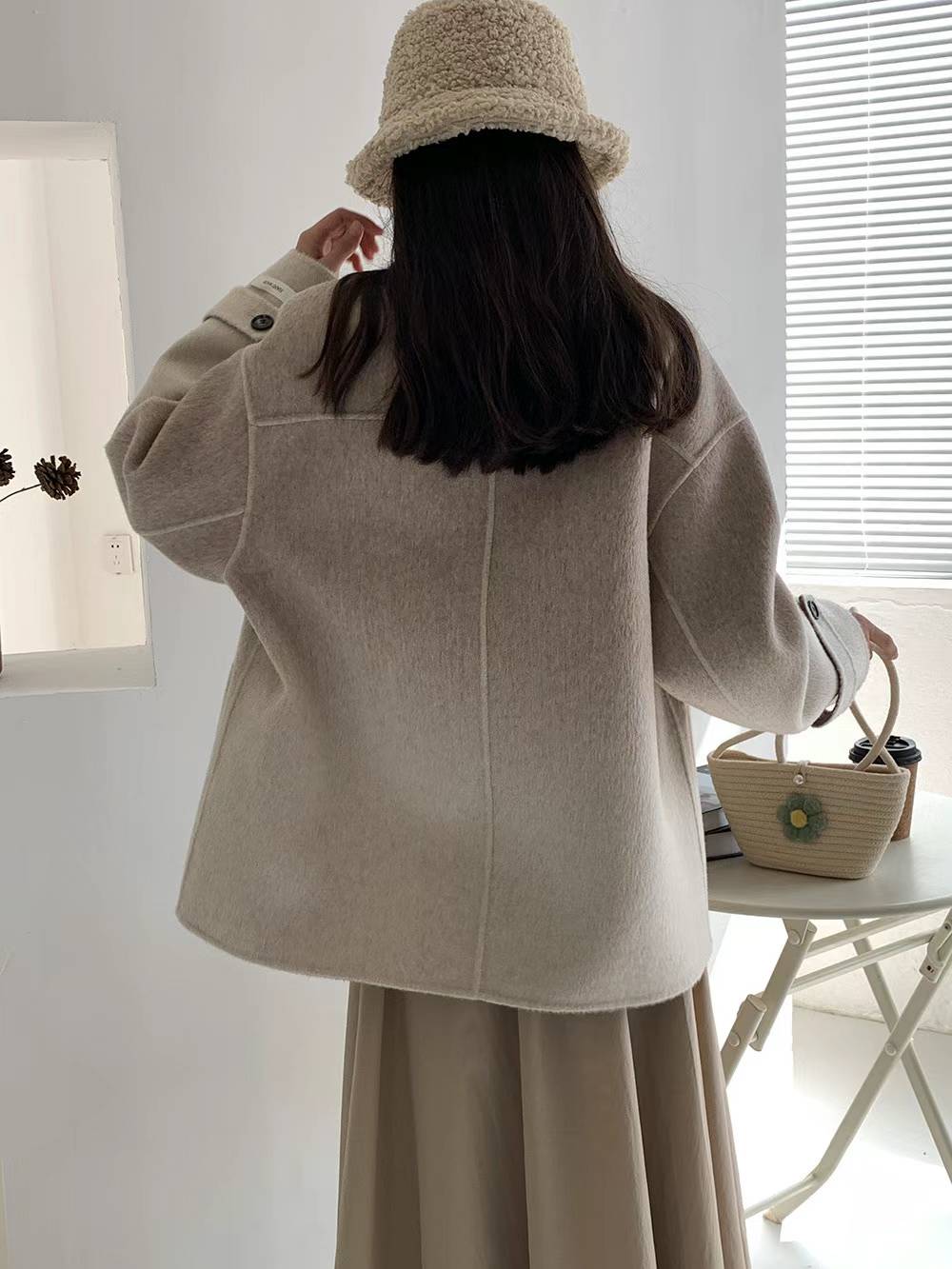 OMBRE FINE WOOL COAT