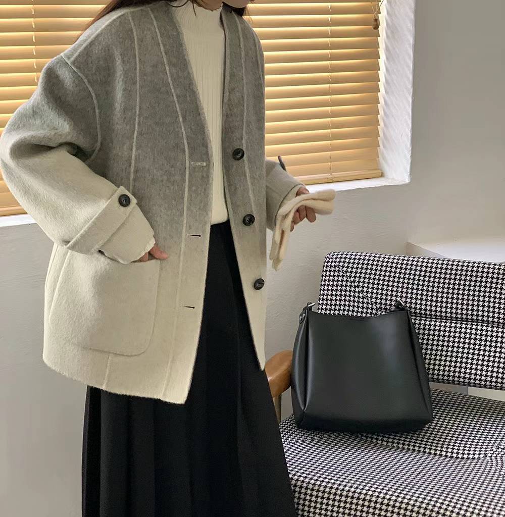OMBRE FINE WOOL COAT