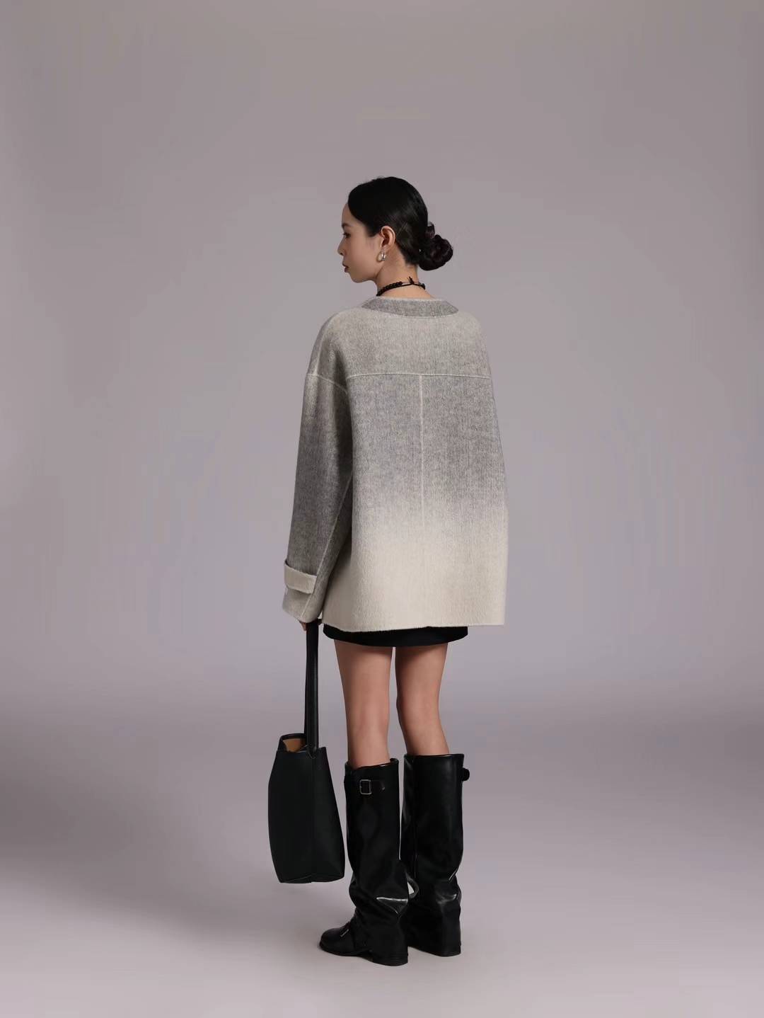 OMBRE FINE WOOL COAT