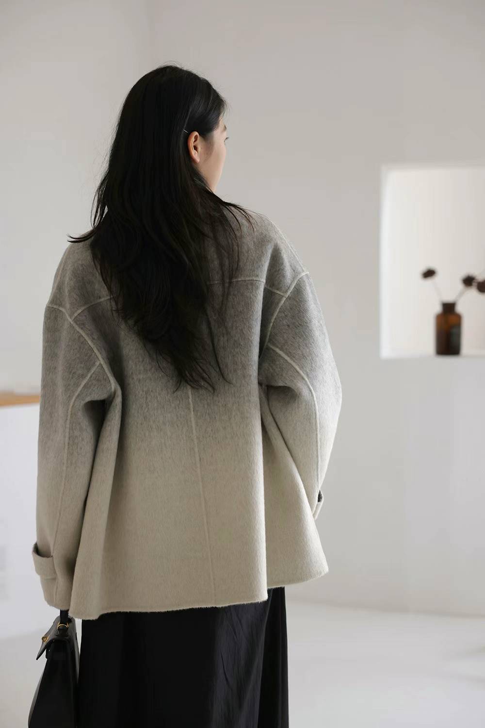 OMBRE FINE WOOL COAT