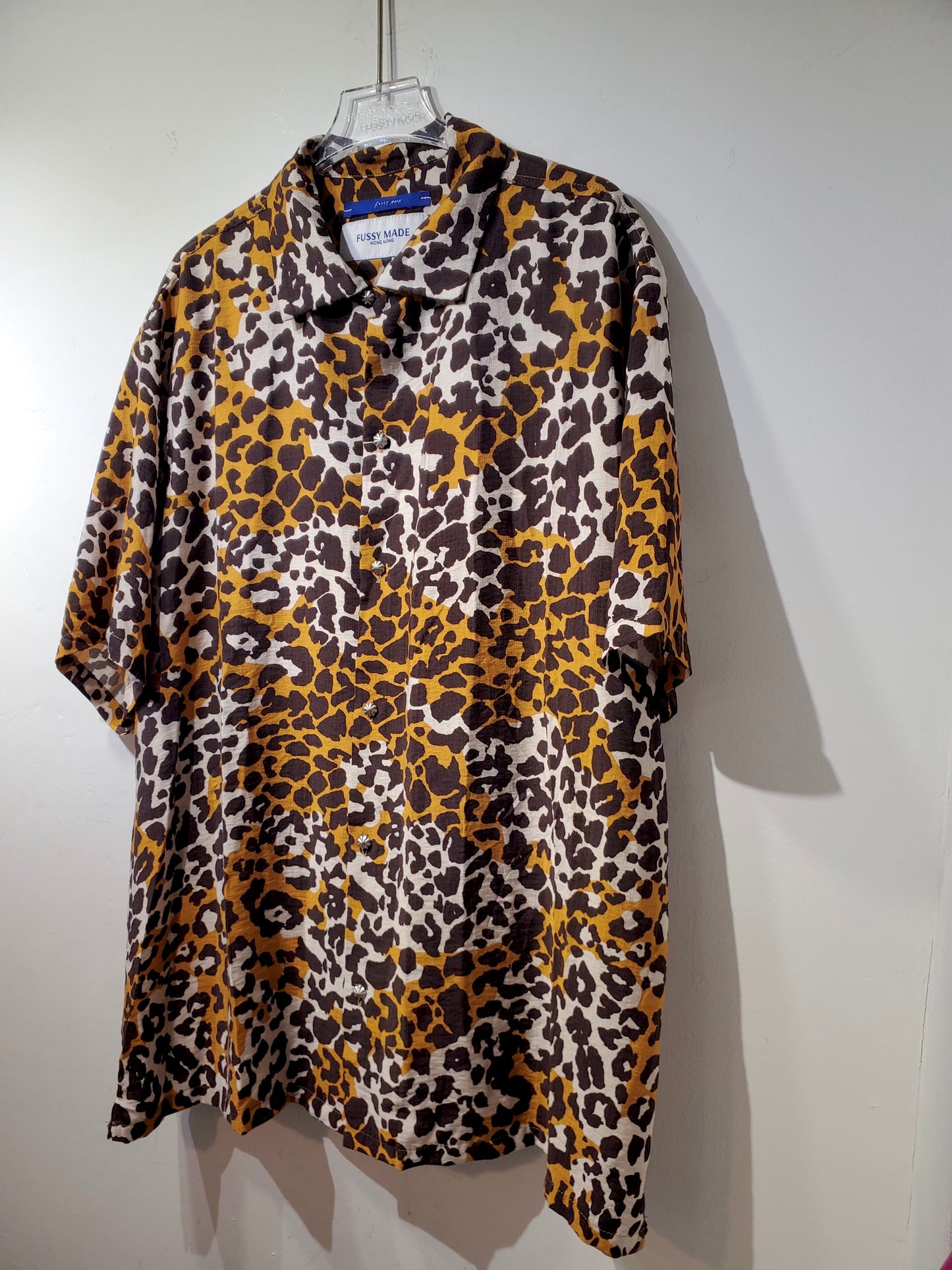 • FUSSY MADE • MUSTARD LEOPARD CAMO SHIRT