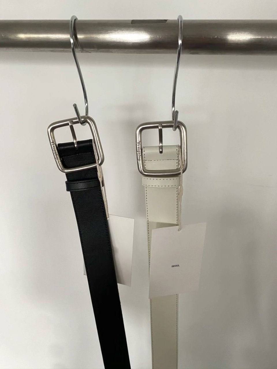 SQUARE BUCKLE LEATHER BELT