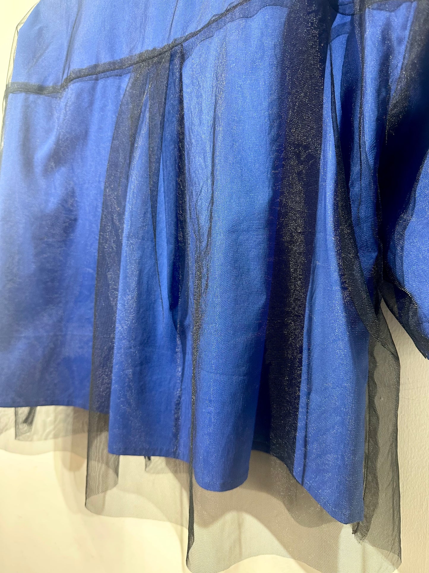 • FUSSY MADE • CHIC BLUE OVERLAY SHIRT