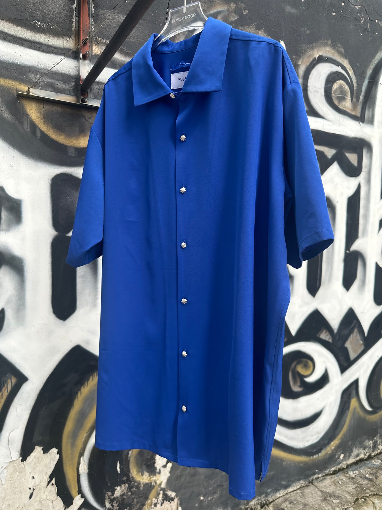 • FUSSY MADE • BREEZY PLAIN CUPRO ALOHA SHIRT