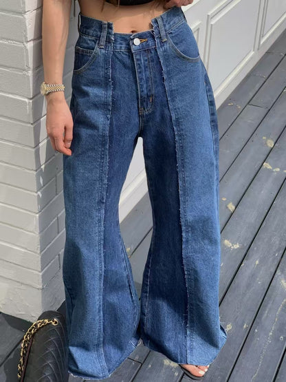 PATCHED FLARE JEANS - 2 COLOURS