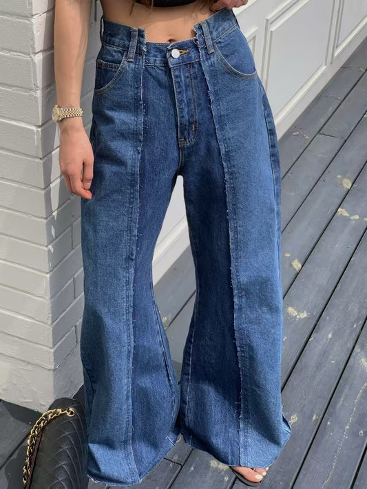 PATCHED FLARE JEANS - 2 COLOURS