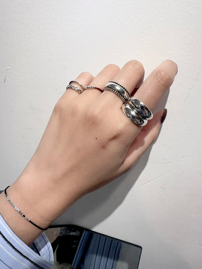 925 CHUNKY DOUBLE BOLD RING