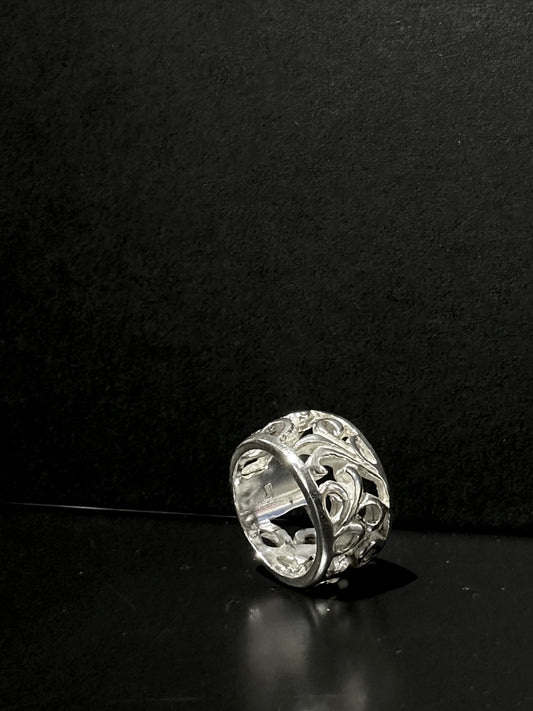 925 HANDMADE CARVE PATTERN RING