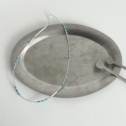 925 TINY TURQUOISE NECKLACE