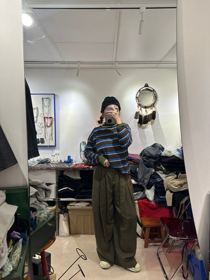 LIGHTWEIGHT SHEER BOLD STRIPE TOP