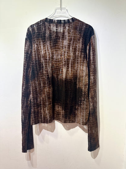 • FUSSY MADE • FILMY CROC VELOUR TOP