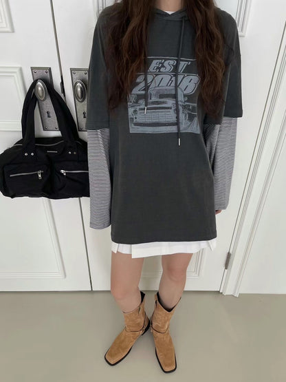 !!!LAST ORDER - SPECIAL OFFER until Sunday!!! STRIPE SLEEVES TEE HOODIE