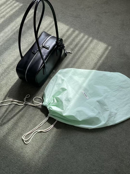 CALF LEATHER BAGUETTE BOXY HANDLE BAG