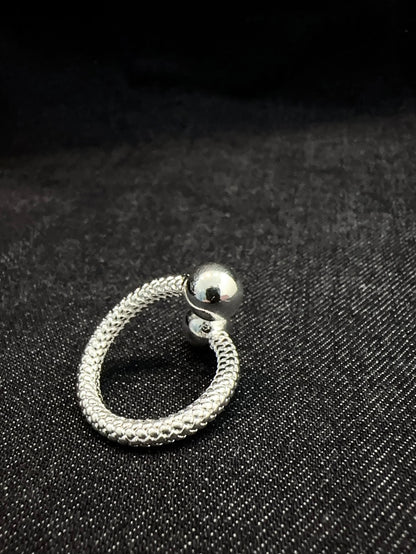 925 DOUBLE SPHERE RING