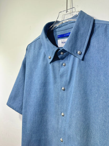 • FUSSY MADE • LIGHT BLUE HUE DENIM SHIRT ( WITH SCARF )