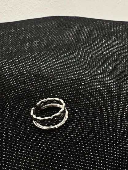 925 TWO LAYER PINKY RING
