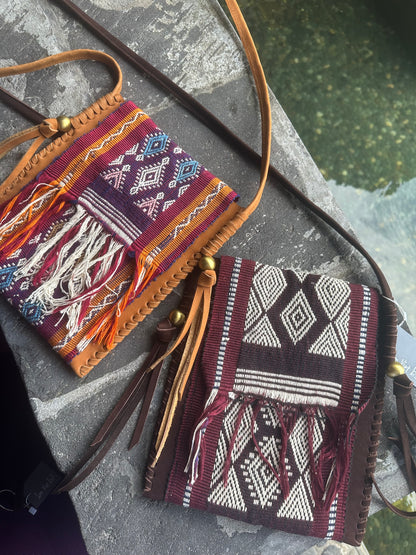HANDWOVEN RETRO TASSEL SUEDE CROSSBODY BAG