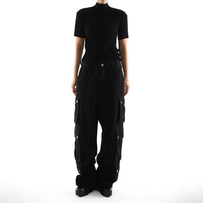 BUCKLE WAISTED CARPENTER PANTS