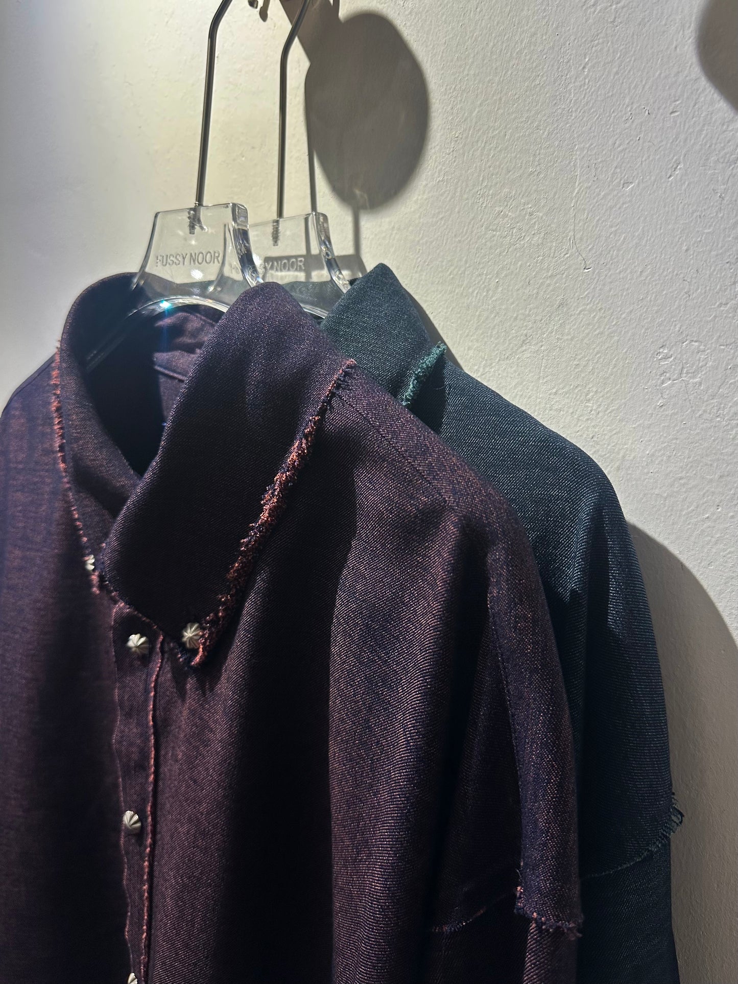 • FUSSY MADE • MARLED IMITATION DENIM SHIRT