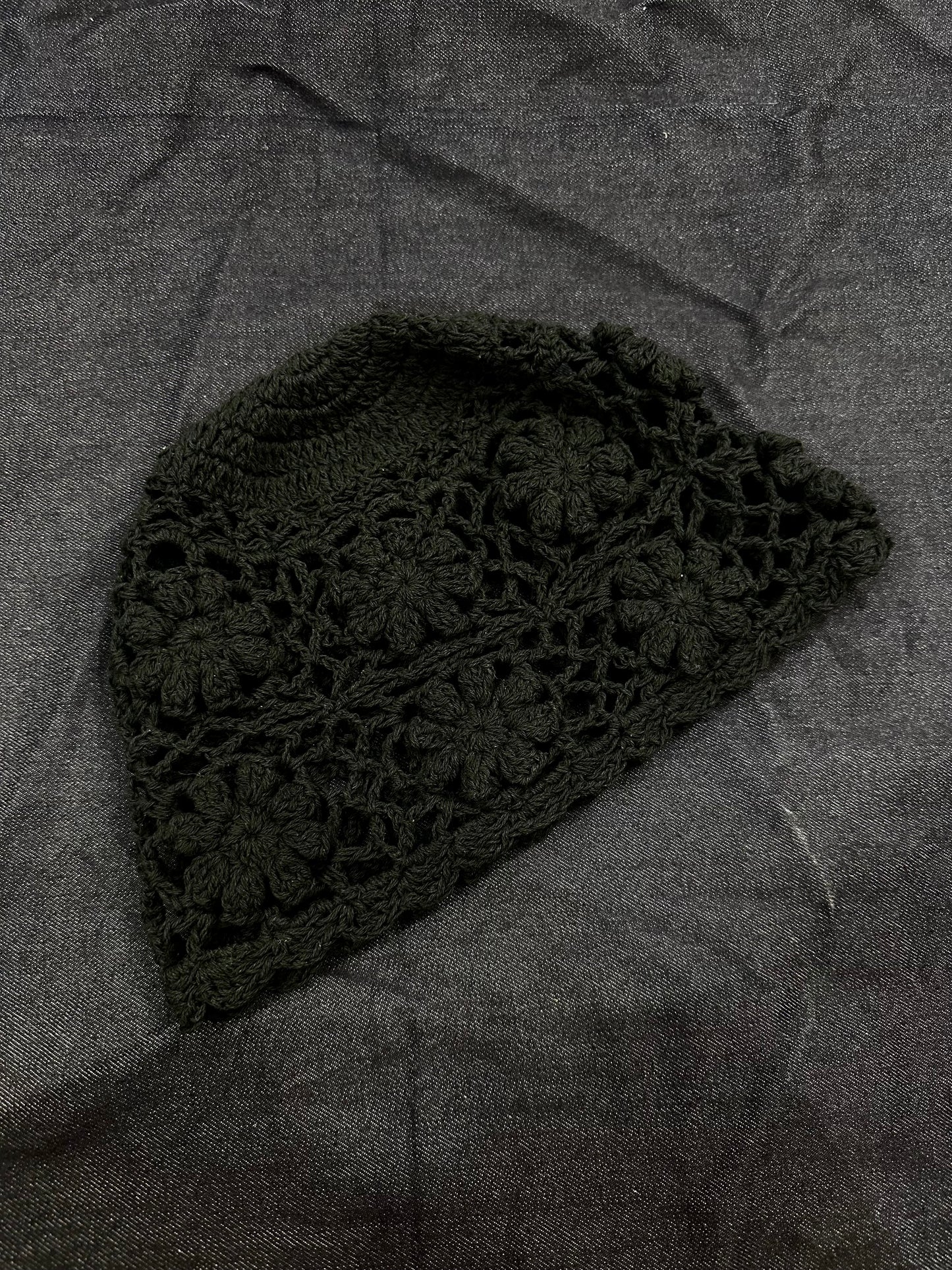 KNIT CROCHET BEANIE HAT
