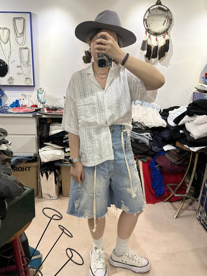 LINEN PATTERNED SHIRT