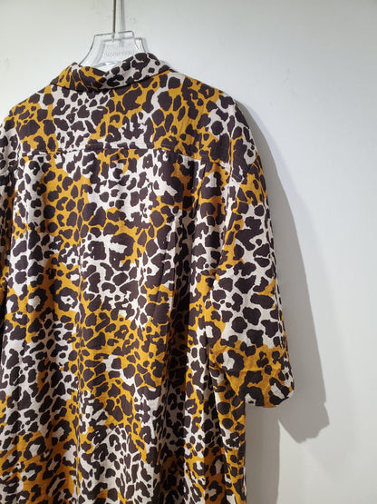 • FUSSY MADE • MUSTARD LEOPARD CAMO SHIRT
