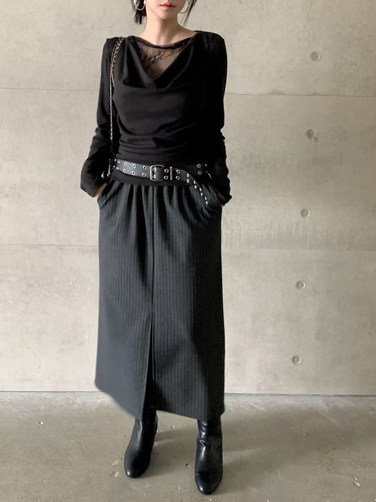 SOPHISTICATED PINSTRIPES SKIRT