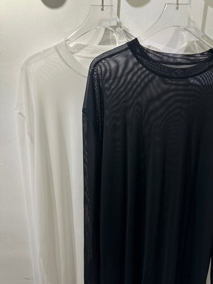 • FUSSY MADE • SHEER MESH LONG TOP