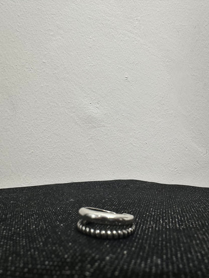 925 TWO LAYER TWIST RING