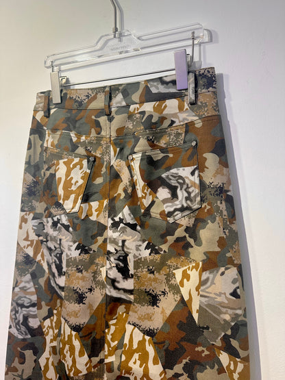 • FUSSY MADE • CAMO PATCHED SKIRT
