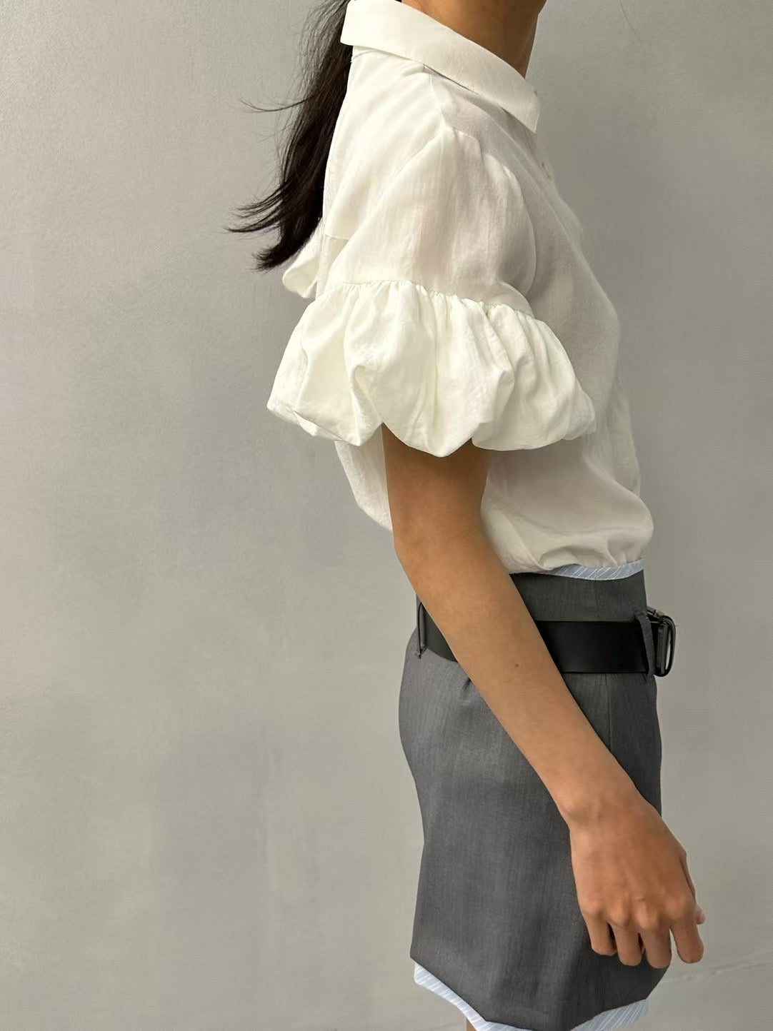 VOLUMIOUS PUFFY SLEEVES SHIRT