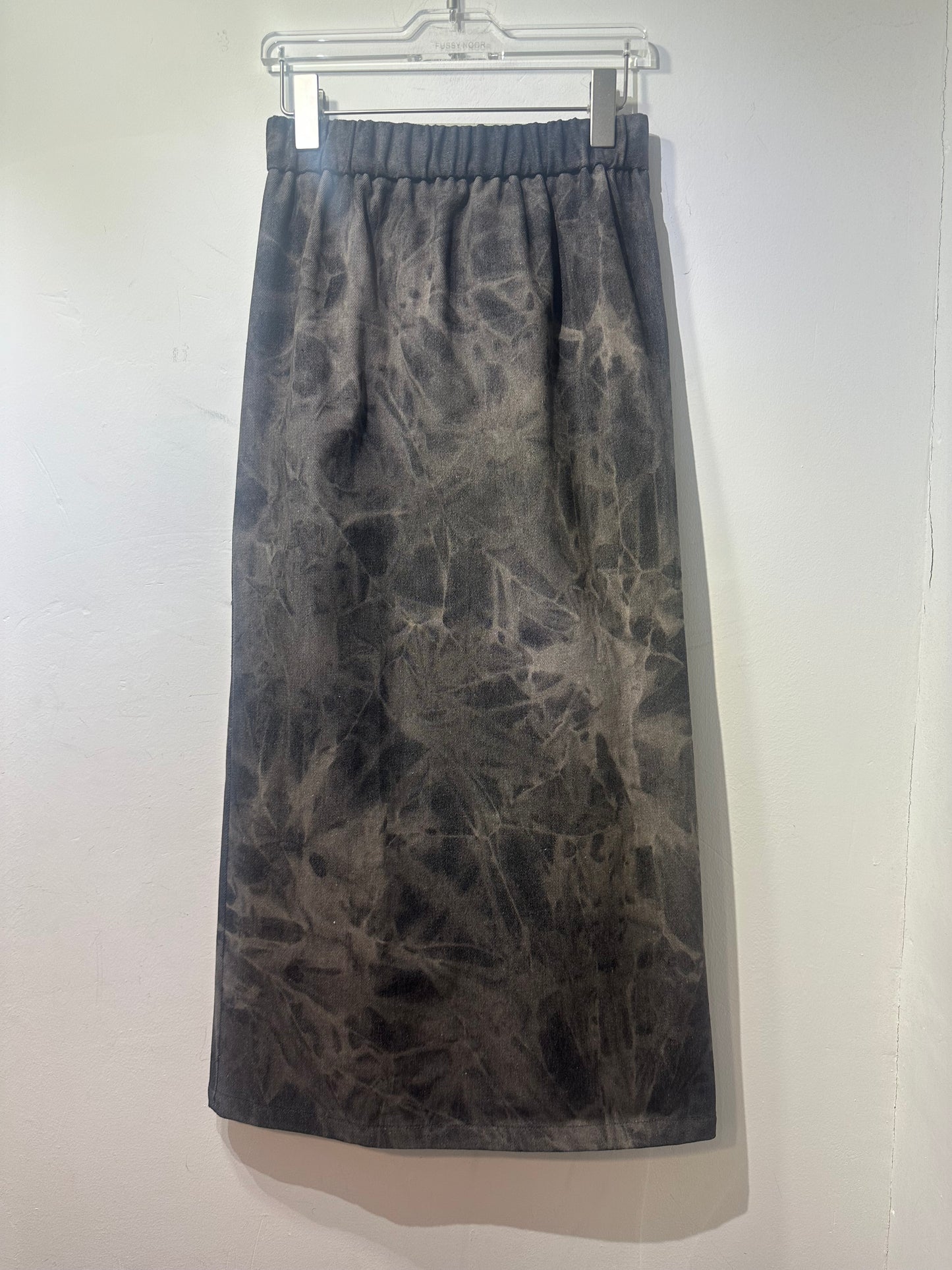 • FUSSY MADE • BLEACH DYE DENIM SKIRT