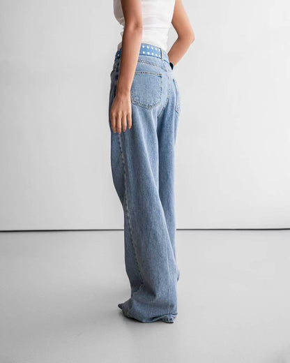 DENIM STUDS BELT